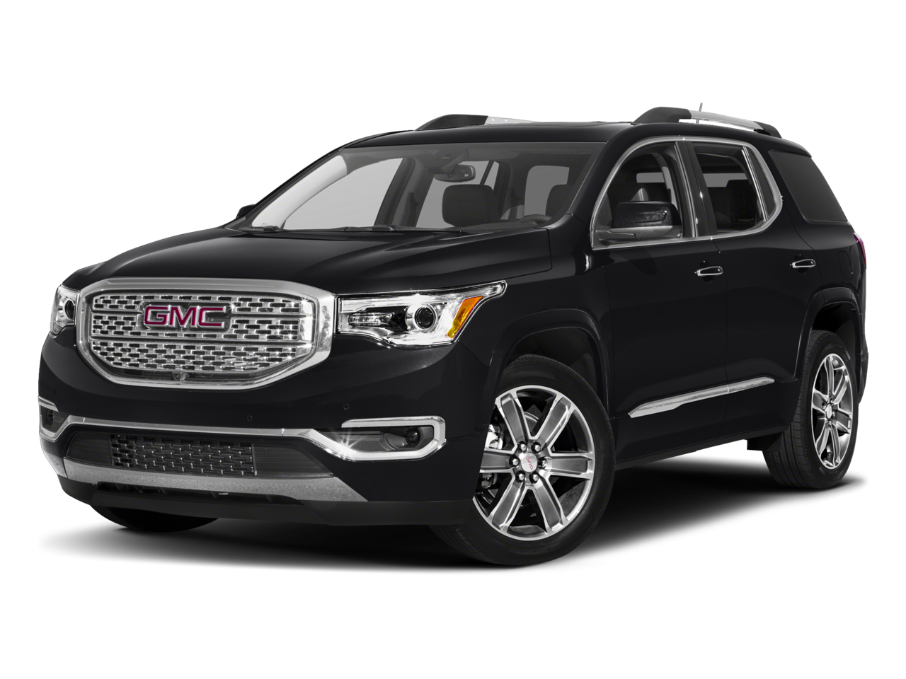 2017 GMC Acadia Denali in Crimson Red Tintcoat — front three-quarter view