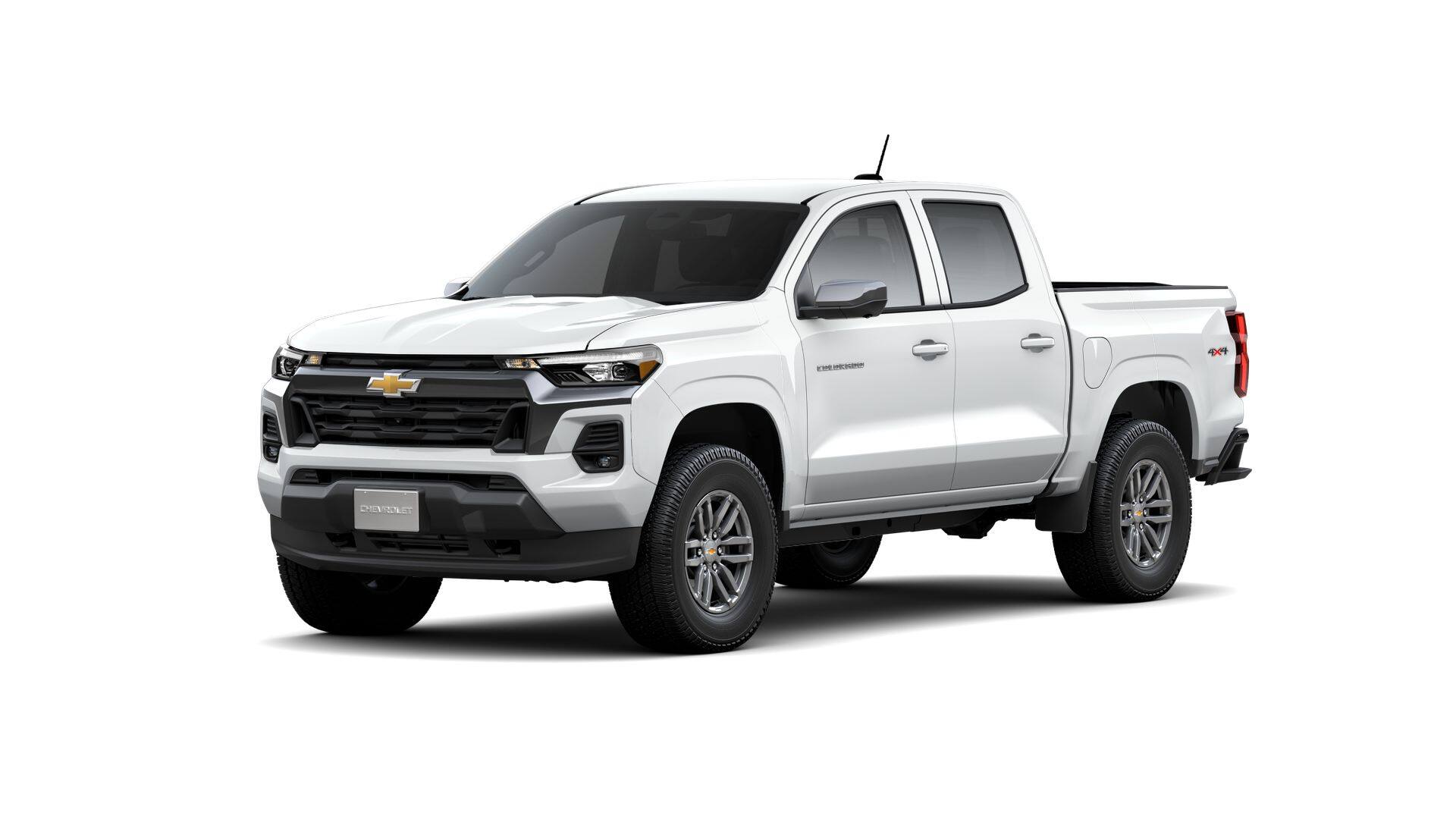 2026 Chevrolet Colorado LT in Summit White — front three-quarter view
