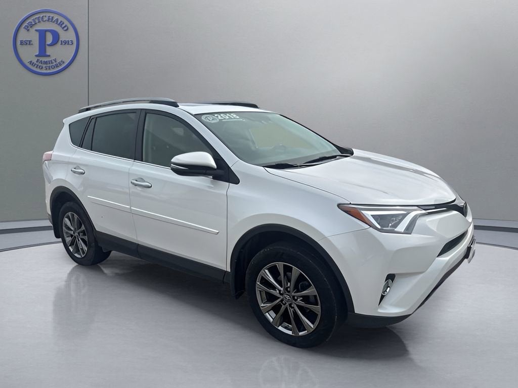 2018 Toyota RAV4 Limited in White — front three-quarter view